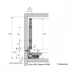 Kit tiroir casserolier AvanTech YOU Inlay - hauteur 187 mm - anthracite HETTICH