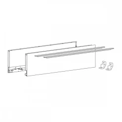 Kit tiroir profils paroi fine AvanTech YOU - hauteur 139 mm - anthracite HETTICH