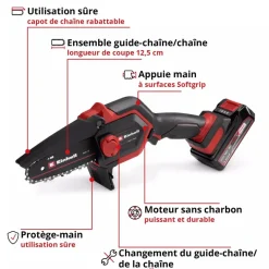 Élagueuse sans fil GE-PS 18/15 Li Bag Kit - Power X-Change EINHELL