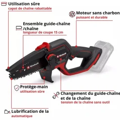 Élagueuse sans fil Pro GP-PS 18/20 Li BL-Solo - 15 cm - Power X-Change EINHELL PROFESSIONAL