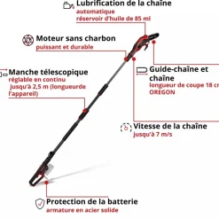 Élagueuse sur perche Pro GP-LC 18/20 Li T BL-Solo - Power X-Change EINHELL PROFESSIONAL