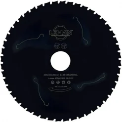 Lame de scie circulaire céramique et métal - 255 x 30 mm - 48 dents LEMAN