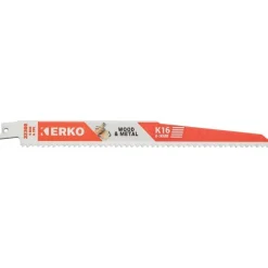 Lame de scie sabre - coupe bois et clous - épaisse - 228 mm - K16 ERKO