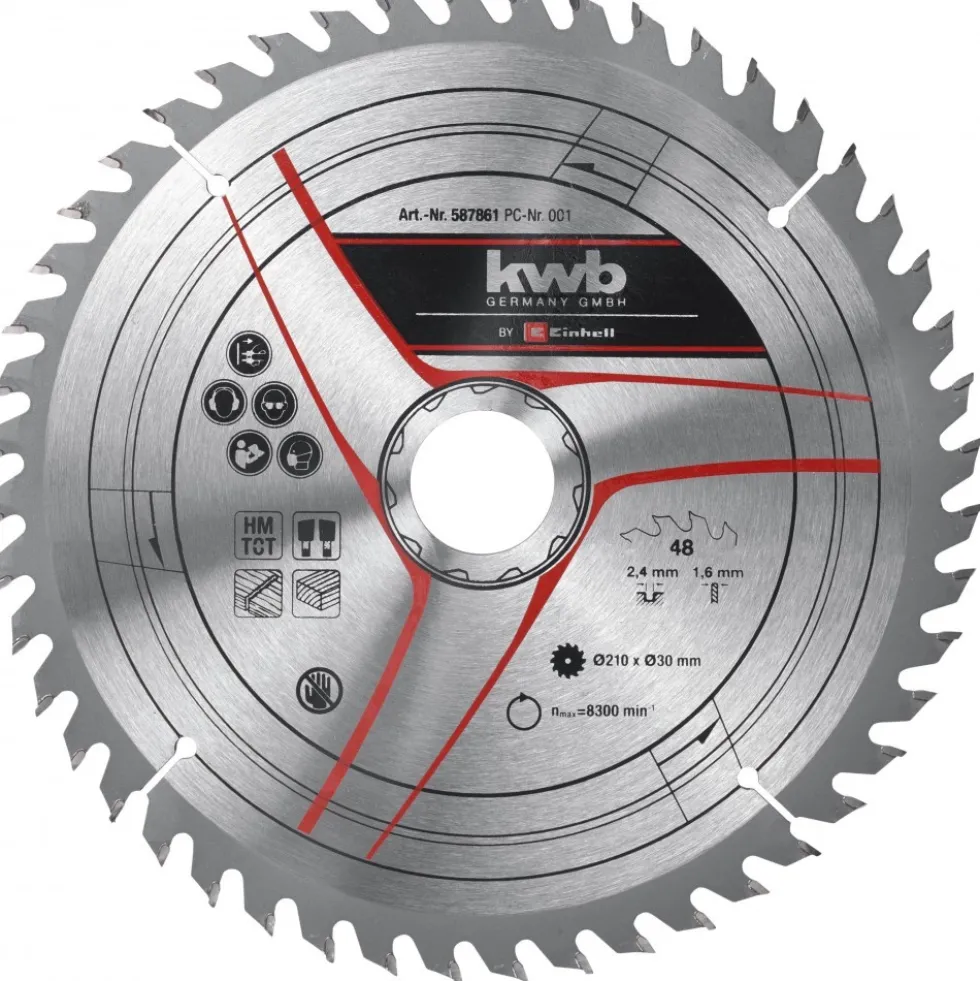 Lame de scie 210 x 30 x 2,4 mm - 48 dents - KWB EINHELL