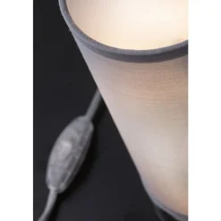 Lampe à poser Pia 25W E14 - blanc acier brossé - 230V - métal PAULMANN