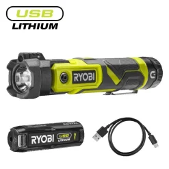 Lampe torche 4V USB Lithium (1x2.0Ah) - 640 lumens - RLP4-120G RYOBI
