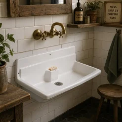Lavabo avec dosseret - 90 x 39,5 cm - Thoiry PORCHER