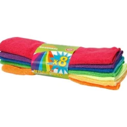 Lavettes microfibres - lot de 8 - multi-usages ROZENBAL