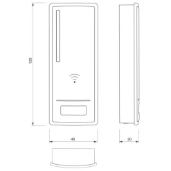 Lecteur RFID Wiegand AS3 - 12 à 24 V - avec voyant d'état Izyx