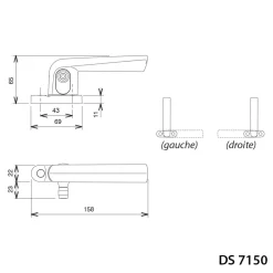 Levier de fenêtre basculante - axe variable - Diez LA CROISÉE DS