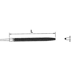 Lime d'affûtage tiers-points angles vifs sans manche - effilée mi-douce SAM OUTILLAGE
