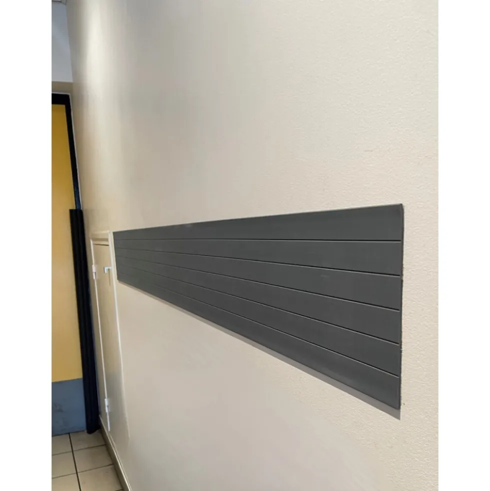 Lisse de protection murale fine striée - 10m x 180mm - gris WATTELEZ
