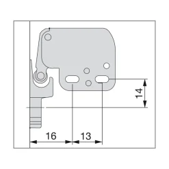 Loqueteau pour meuble à portes battantes - blanc - par 10 - Fast Latch EMUCA