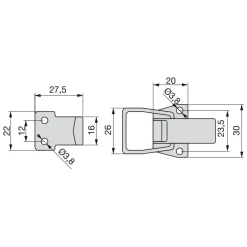 Loqueteau tenseur réglable pour meubles - lot de 10 EMUCA