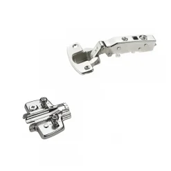 Lot charnière invisible à visser 110° Sensys 8645i - E 52 mm + embase cruciforme HETTICH