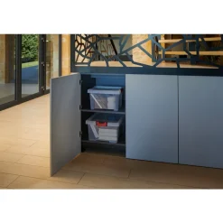 Lot de 3 boites de rangement Clipstock avec couvercle - 45L - naturel EDA PLASTIQUES