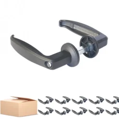 Lot de 10 béquilles doubles réglables 25/40 - vis en bout - zamak noir TORBEL
