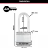 Lot de 3 cadenas à clé - acier laminé - 45 mm de large - anse de 51 mm MASTER LOCK