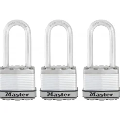 Lot de 3 cadenas à clé - acier laminé - 45 mm de large - anse de 51 mm MASTER LOCK