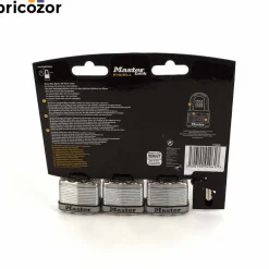 Lot de 3 cadenas à clé - acier laminé - 45 mm de large - anse de 51 mm MASTER LOCK