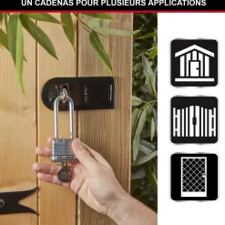 Lot de 3 cadenas à clé - acier laminé - 45 mm de large - anse de 51 mm MASTER LOCK