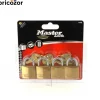 Lot de 4 cadenas à clé s'entrouvrant - laiton massif de 30 mm de large MASTER LOCK