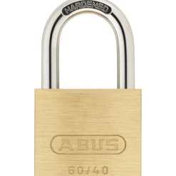Lot de 2 cadenas en laiton série 60 - anse en acier cémenté ABUS