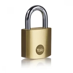 Lot de 4 cadenas laiton s'entrouvrant - 40 mm - 4 clés incluses YALE