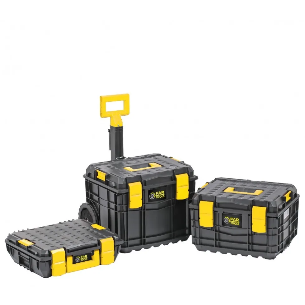 Lot de 3 caisses de transports empilables FARTOOLS