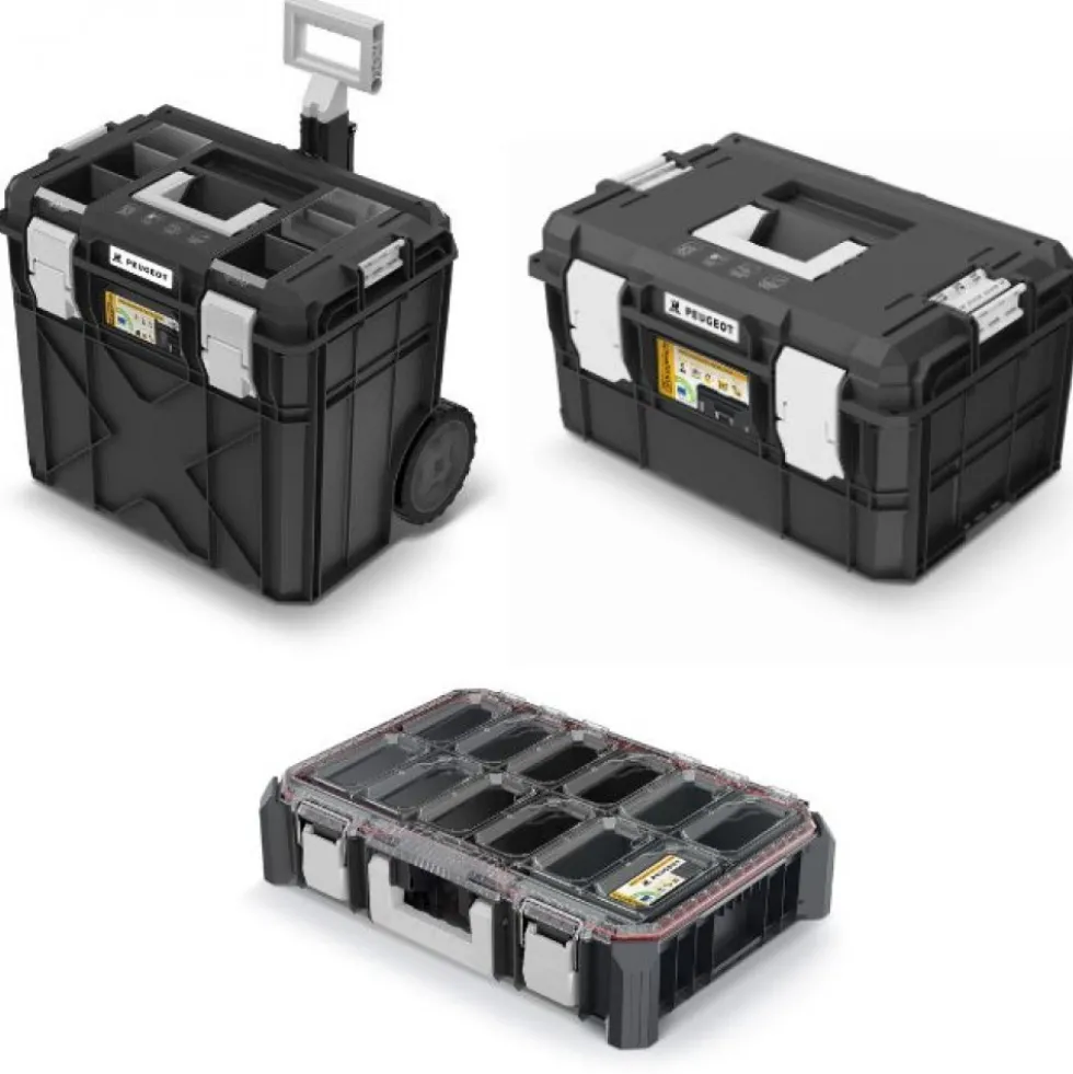 Lot de 3 caisses de transport STORAGEHUB 12L, 32L et 65L PEUGEOT