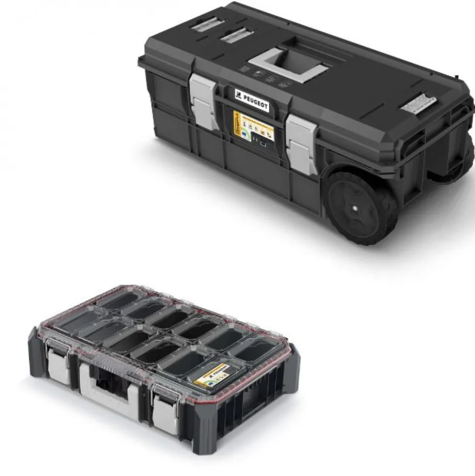 Lot de 2 caisses de transport STORAGEHUB 12L et 48L PEUGEOT