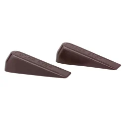 Lot de 2 cale-portes en ABS marron - P 101 x l 29 x H 30 mm FTH THIRARD