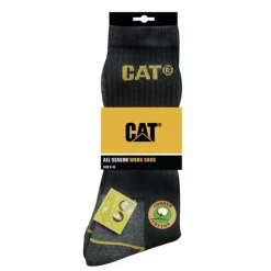 Lot de 3 paires de chaussettes noires CAT - pointure 41 à 45 Caterpillar