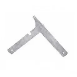 Lot de 3 paires de compas d'escabeau en acier zingué blanc TORBEL
