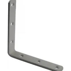 Lot de 10 équerres de chaise à bouts ronds en acier blanc 100 x 15 mm Interges