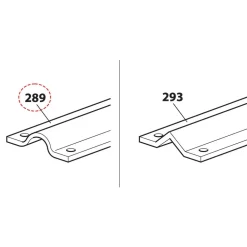Lot de 2 rails à visser 289 portail coulissant et jonction - D15mm - L600cm COMUNELLO