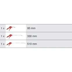 Lot de 3 soufflettes avec buse - raccord 1/4" KS TOOLS