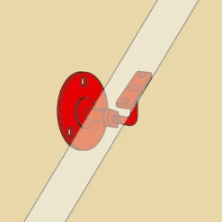 Lot de 10 support de rampe à visser coudés réglables - zingué blanc TORBEL