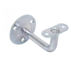 Lot de supports de rampe coudés fixes à visser en acier zingué blanc TORBEL