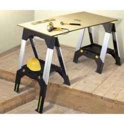 Lot 2 tréteaux bi-matière pliant ajustables FatMax 1-92-980 STANLEY
