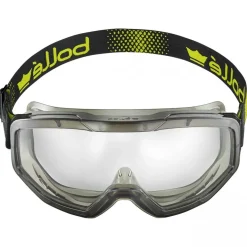 Lunettes-masque transparent / aéré Globe - bandeau noir et jaune BOLLÉ