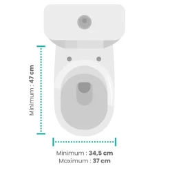 Lunette WC clipsable format large - 100 % hygiénique - Vert Anis PAPADO