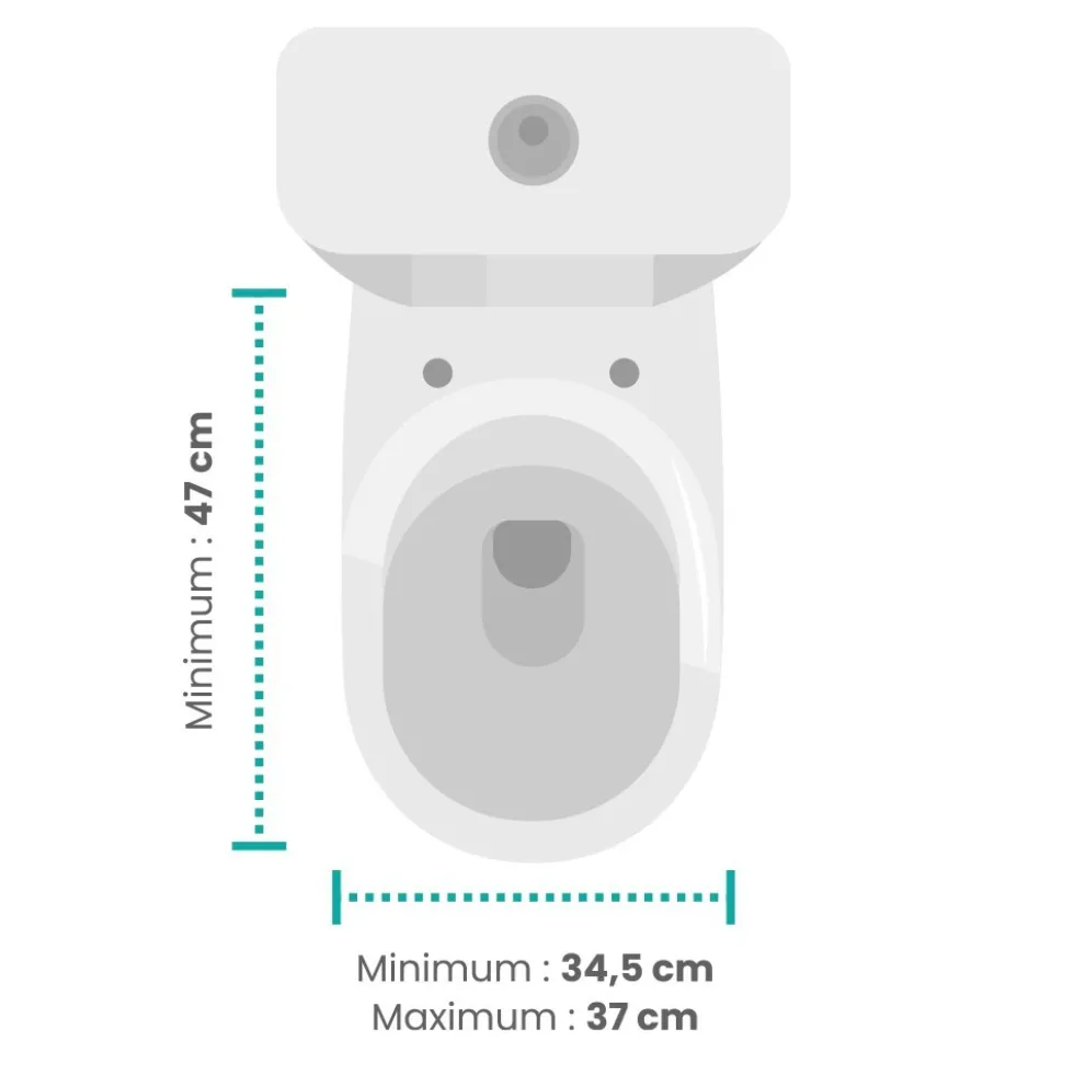 Lunette wc clipsable - 100 % hygiénique - blanc PAPADO