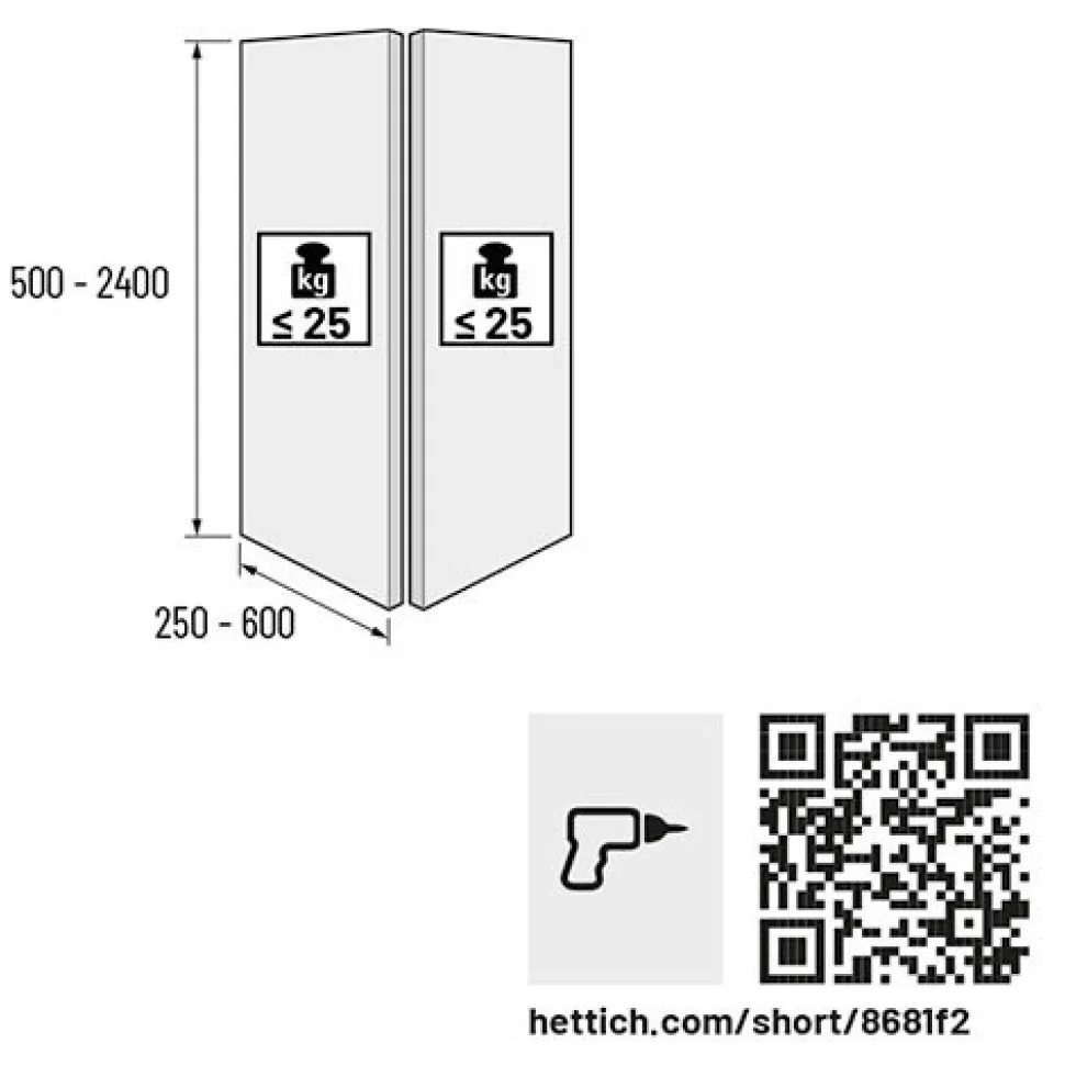 Maintien magnétique de porte - à encastrer - Push to Move - WingLine S HETTICH