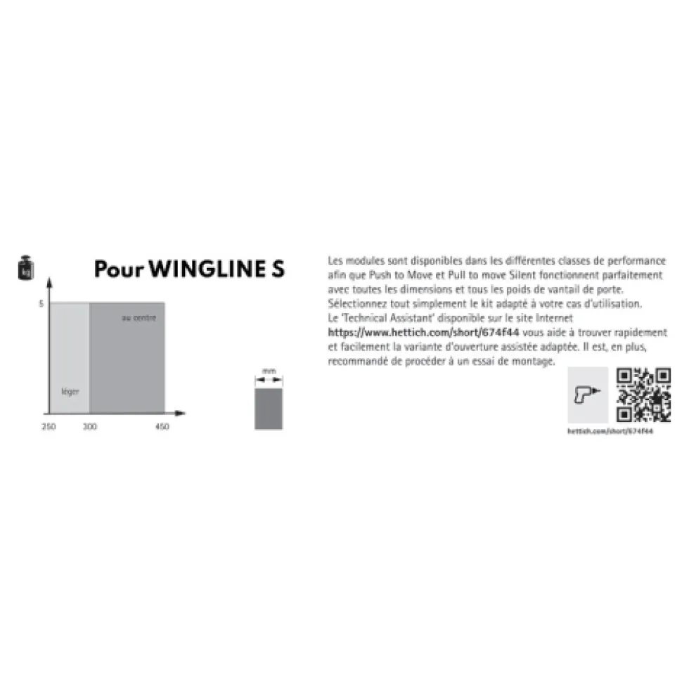 Maintien magnétique de porte - à encastrer - Push to Move - WingLine S HETTICH