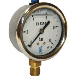 Manomètre vertical à boîtier en inox - diamètre 63 mm DISTRILABO