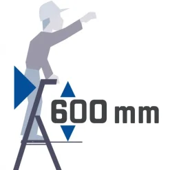 Marchepieds escabeau confort pliant 3 marches - jusqu'à 2,70m de haut TUBESCA