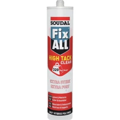 Mastic-colle Fix All High Tack cartouche - haute adhérence - 290 mL SOUDAL