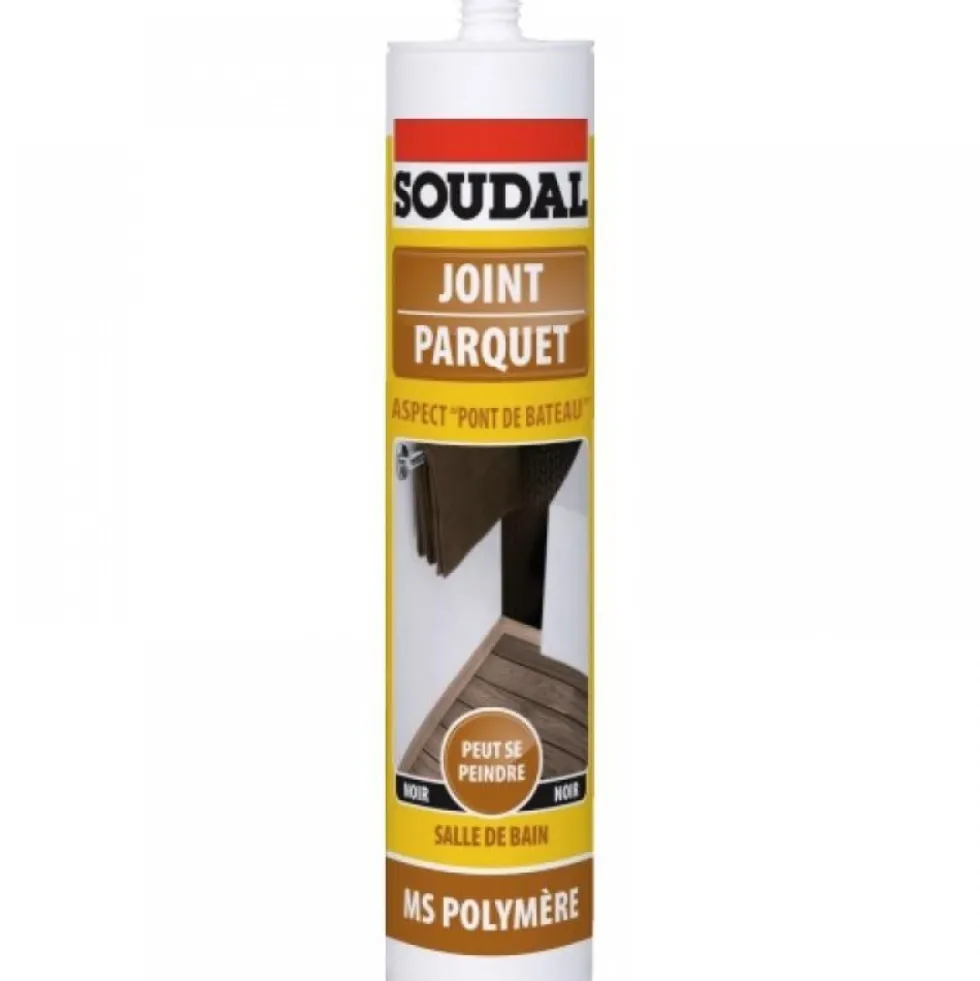 Mastic-colle MS polymère - pour parquet et pont de bateau - noir - MS SOUDAL