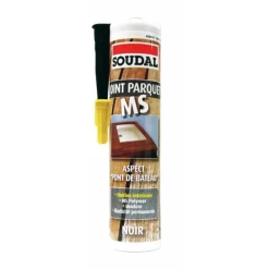 Mastic-colle MS polymère - pour parquet et pont de bateau - noir - MS SOUDAL
